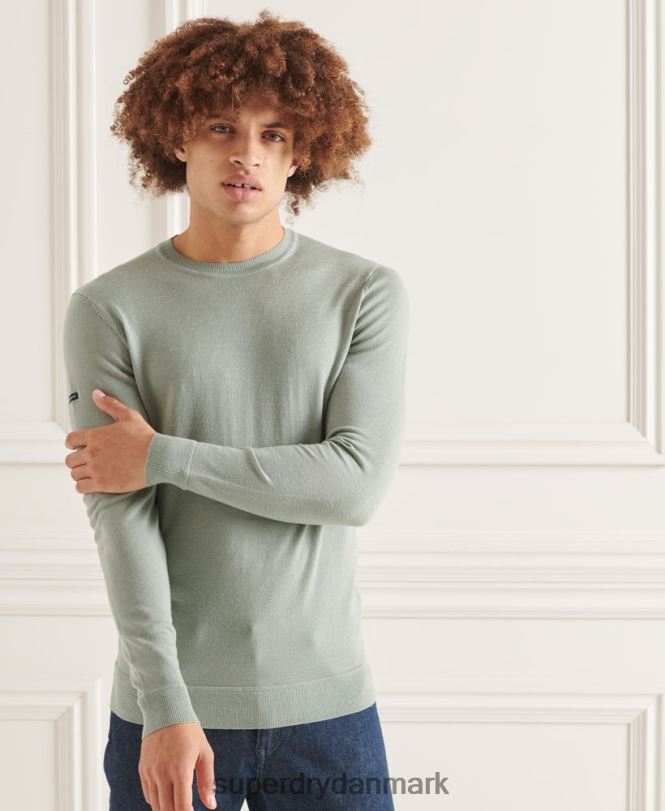 Superdry mørkegrå Mænd tøj studios merino crew jumper 868VH1315