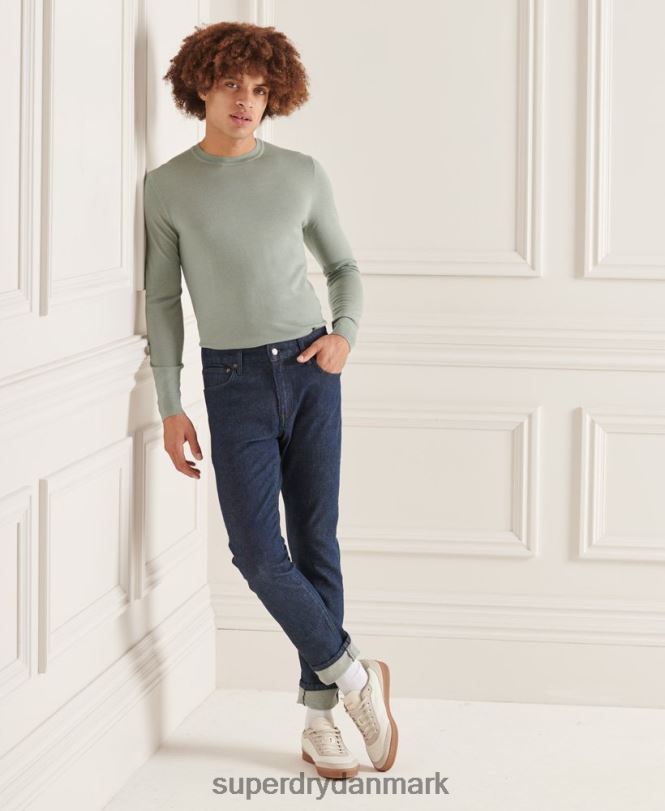 Superdry mørkegrå Mænd tøj studios merino crew jumper 868VH1315