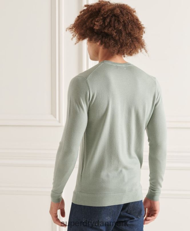 Superdry mørkegrå Mænd tøj studios merino crew jumper 868VH1315