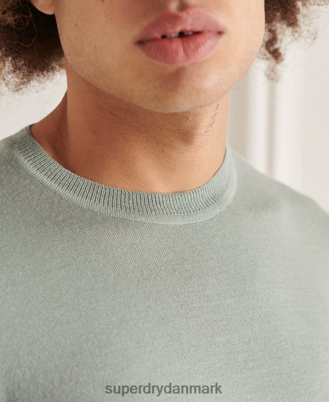 Superdry mørkegrå Mænd tøj studios merino crew jumper 868VH1315