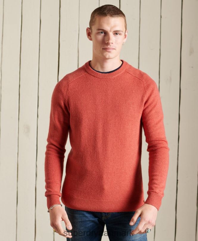 Superdry orange Mænd tøj harlo crew jumper 868VH5281