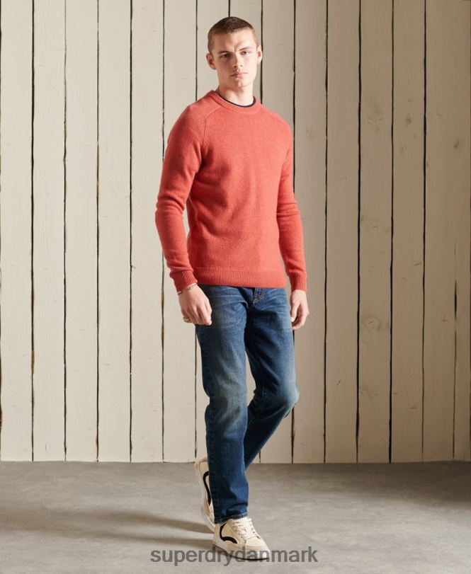 Superdry orange Mænd tøj harlo crew jumper 868VH5281
