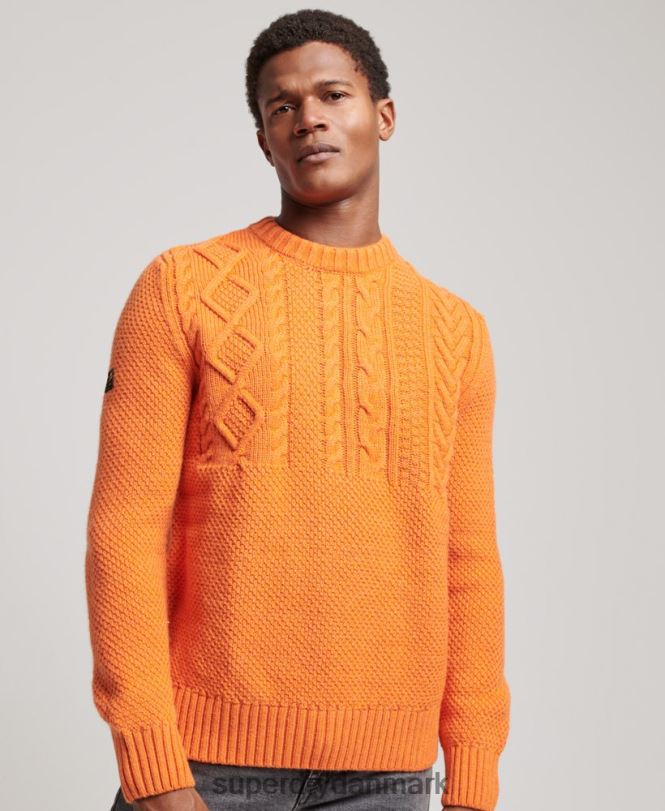 Superdry orange Mænd tøj jacob crew jumper 868VH1250