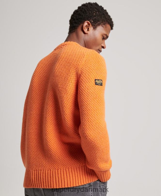 Superdry orange Mænd tøj jacob crew jumper 868VH1250