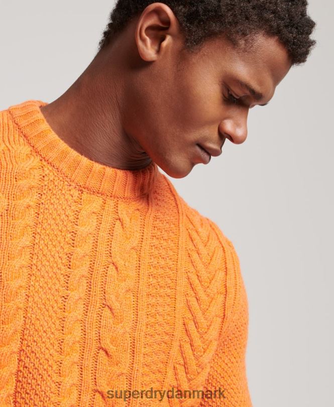 Superdry orange Mænd tøj jacob crew jumper 868VH1250