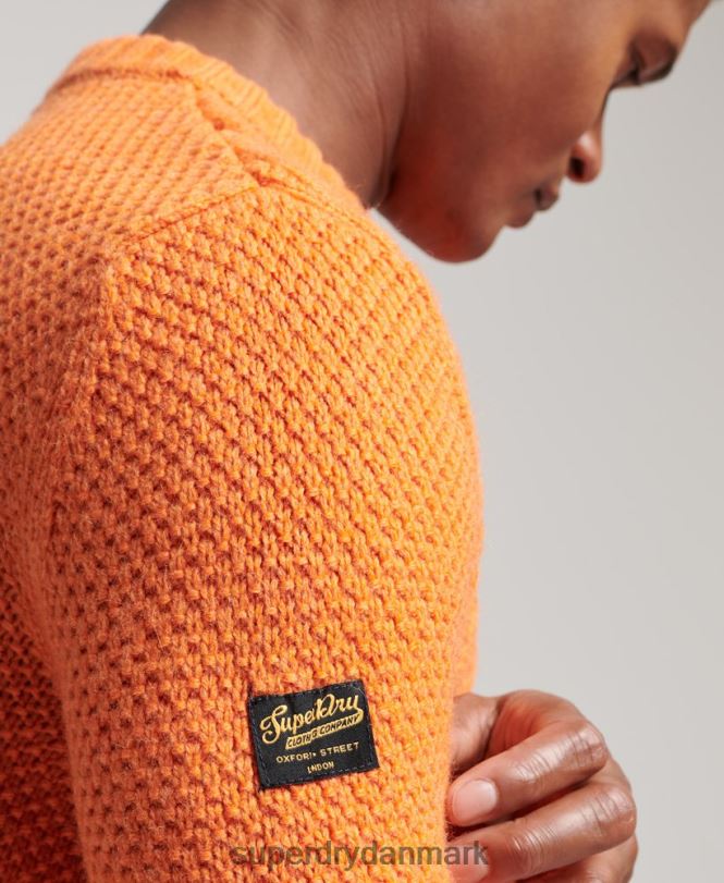 Superdry orange Mænd tøj jacob crew jumper 868VH1250