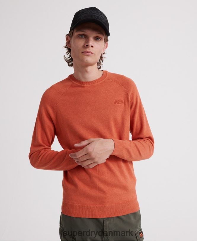 Superdry orange Mænd tøj orange mærket bomuldstrøje 868VH1359