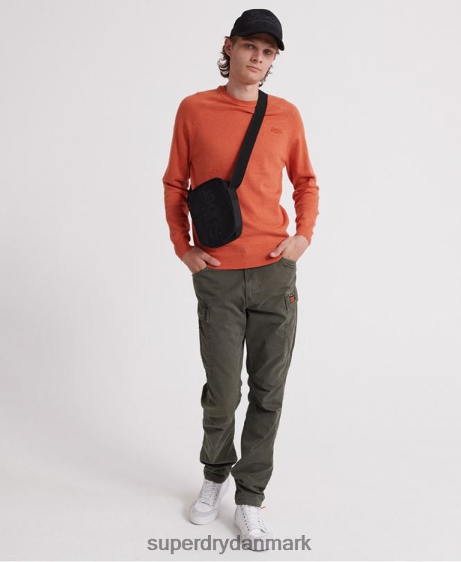 Superdry orange Mænd tøj orange mærket bomuldstrøje 868VH1359