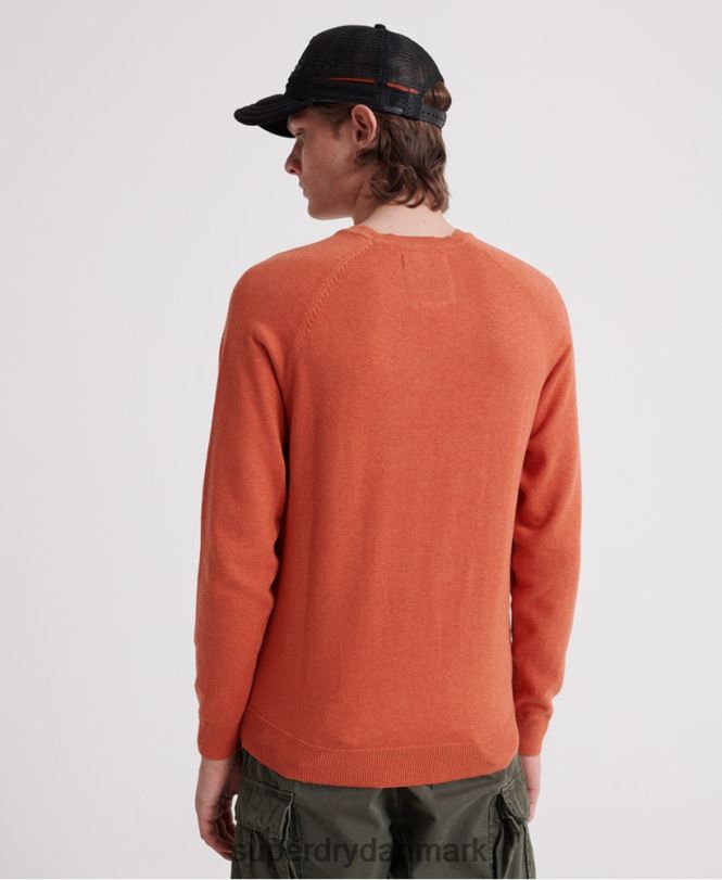 Superdry orange Mænd tøj orange mærket bomuldstrøje 868VH1359