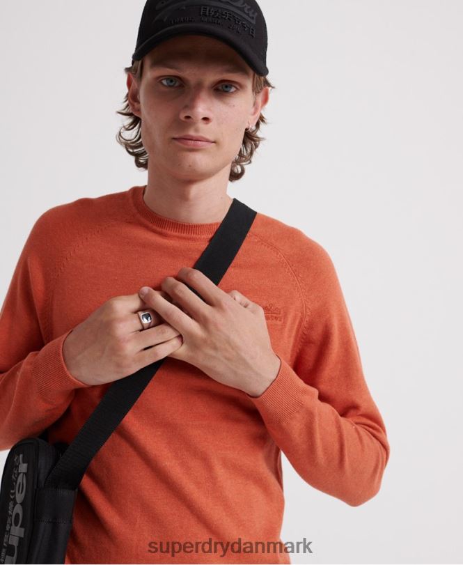 Superdry orange Mænd tøj orange mærket bomuldstrøje 868VH1359