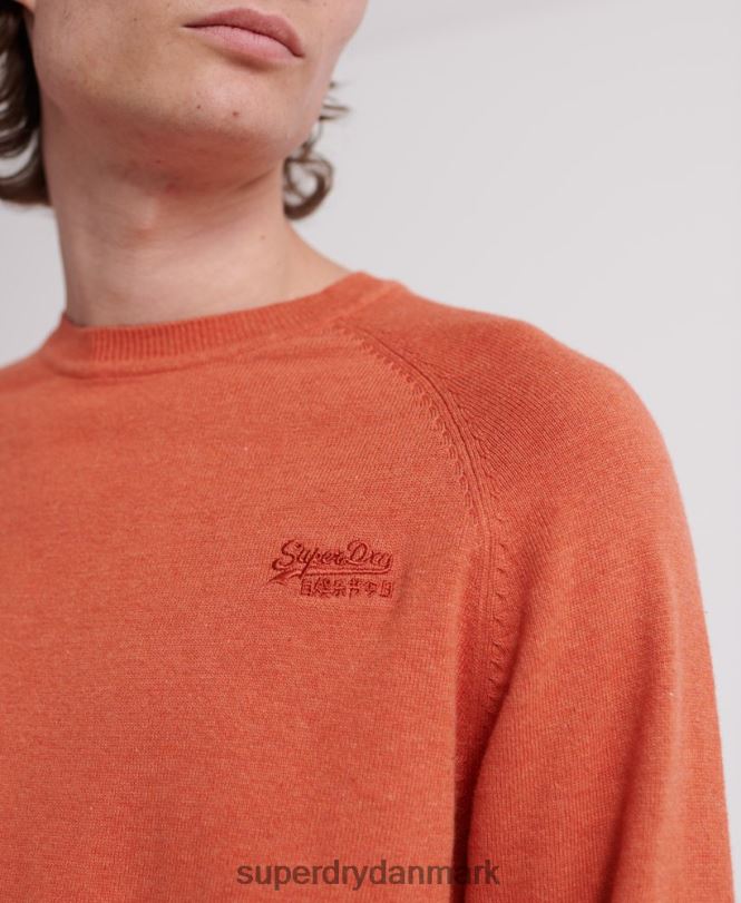 Superdry orange Mænd tøj orange mærket bomuldstrøje 868VH1359