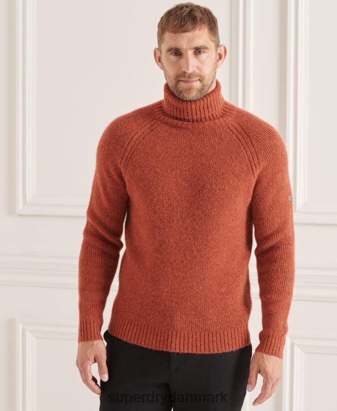 Superdry orange Mænd tøj studios chunky trøje med rullehals 868VH5311