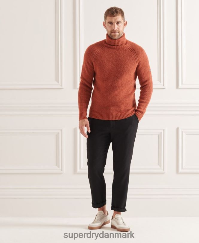 Superdry orange Mænd tøj studios chunky trøje med rullehals 868VH5311
