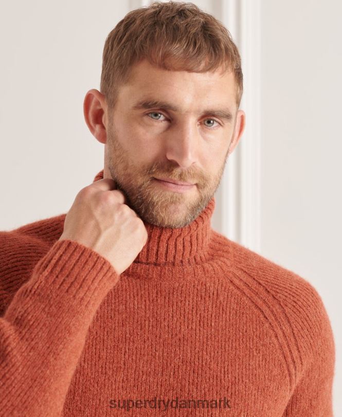 Superdry orange Mænd tøj studios chunky trøje med rullehals 868VH5311