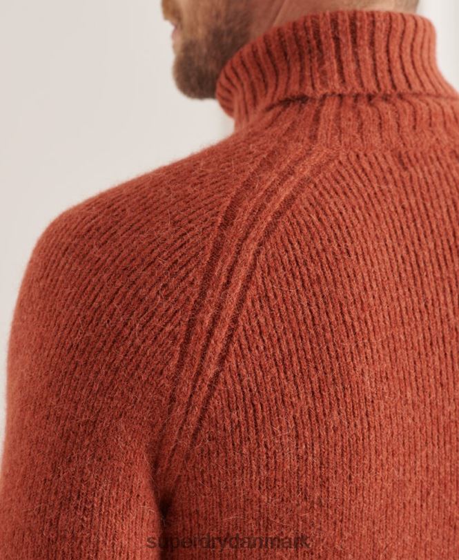 Superdry orange Mænd tøj studios chunky trøje med rullehals 868VH5311