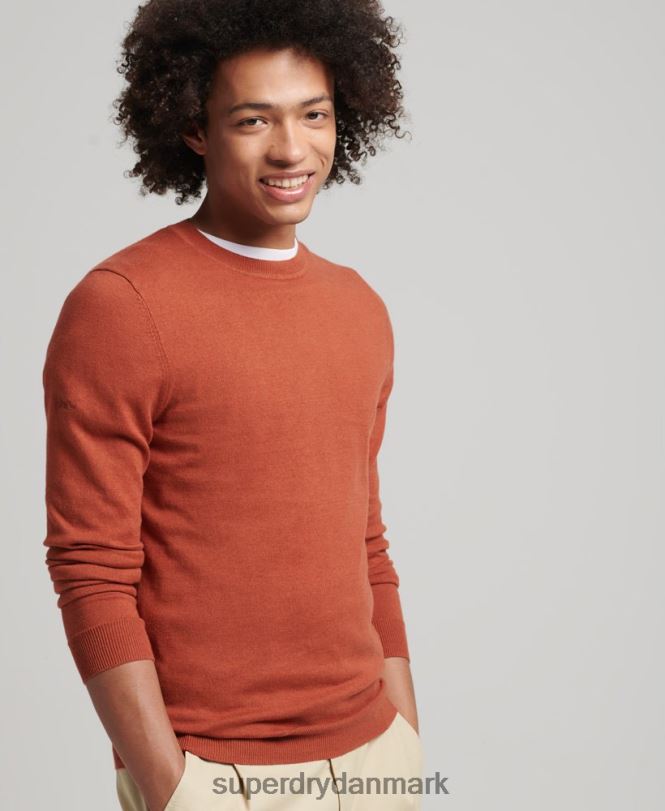 Superdry orange Mænd tøj trøje i økologisk bomuld i kashmir 868VH1243