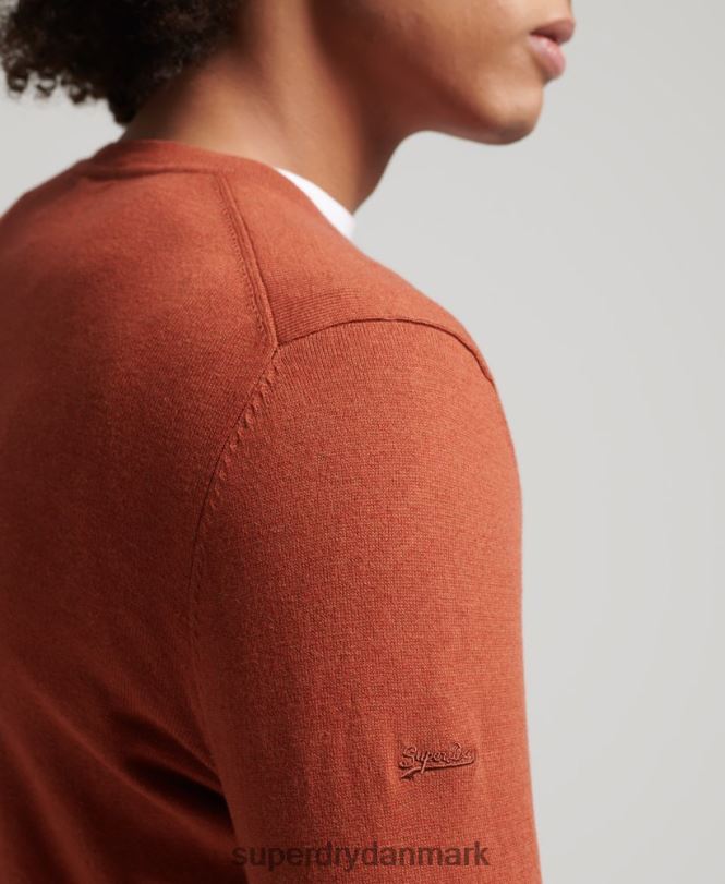 Superdry orange Mænd tøj trøje i økologisk bomuld i kashmir 868VH1243