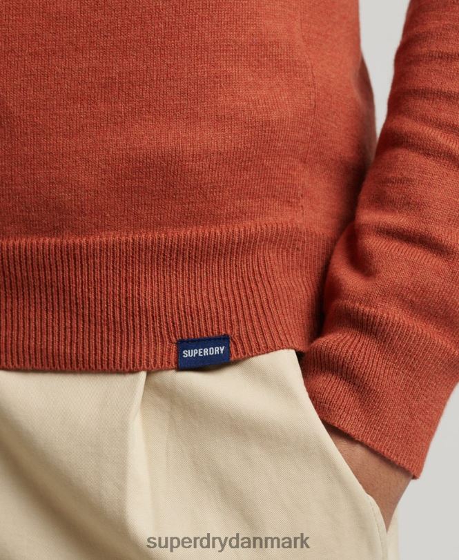Superdry orange Mænd tøj trøje i økologisk bomuld i kashmir 868VH1243