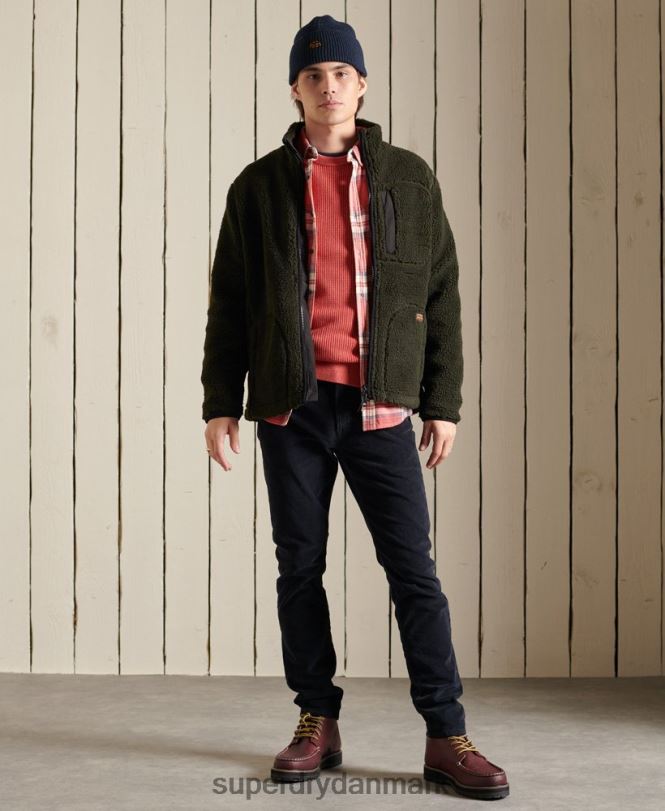 Superdry rød Mænd tøj akademi farvet tekstureret trøje 868VH5300