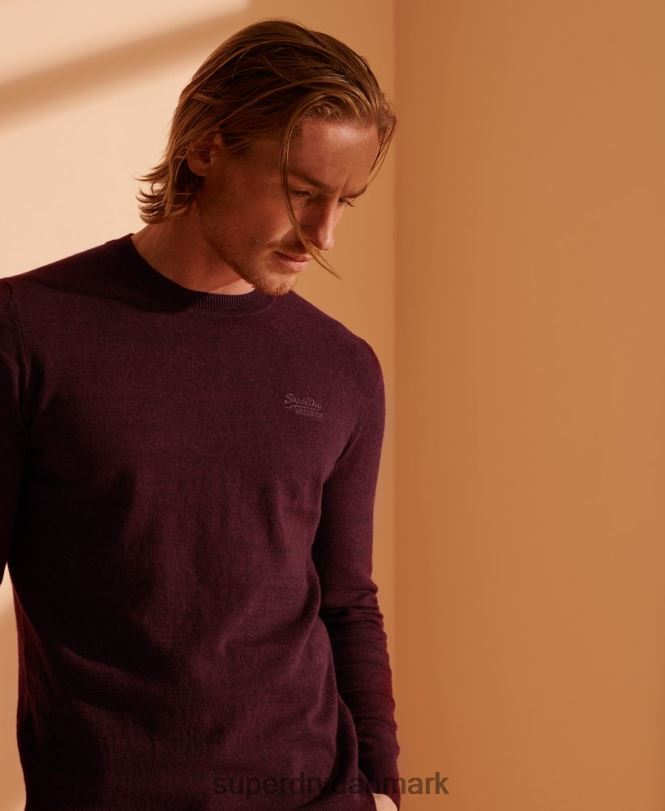 Superdry rød Mænd tøj orange label crew jumper 868VH1351