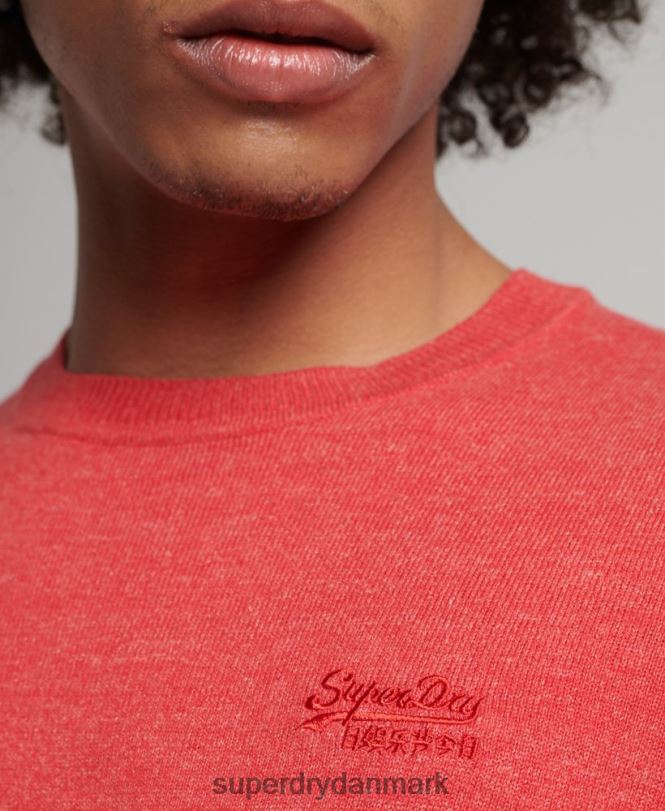 Superdry rød Mænd tøj orange label crew jumper 868VH5352