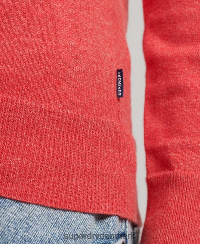 Superdry rød Mænd tøj orange label crew jumper 868VH5352