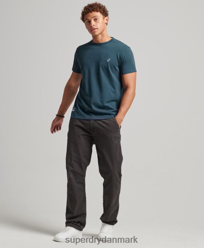 Superdry mørkeblå Mænd tøj T-shirt med løs pasform i økologisk bomuld 868VH4951