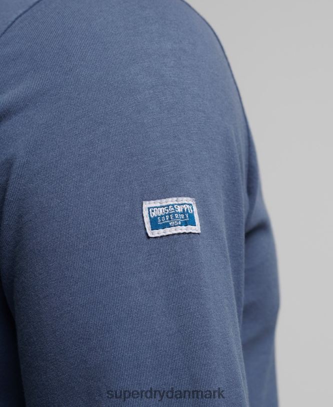 Superdry mørkeblå Mænd tøj vintage logo amerikansk klassisk top 868VH1560