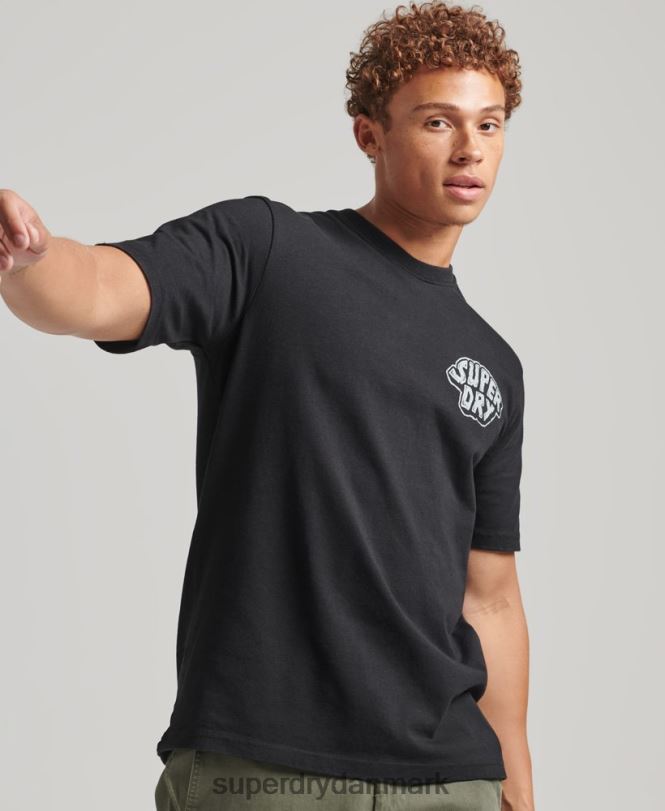 Superdry mørkegrå Mænd tøj ind i skoven grafisk t-shirt 868VH4853