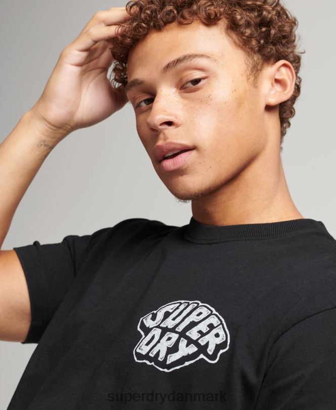 Superdry mørkegrå Mænd tøj ind i skoven grafisk t-shirt 868VH4853