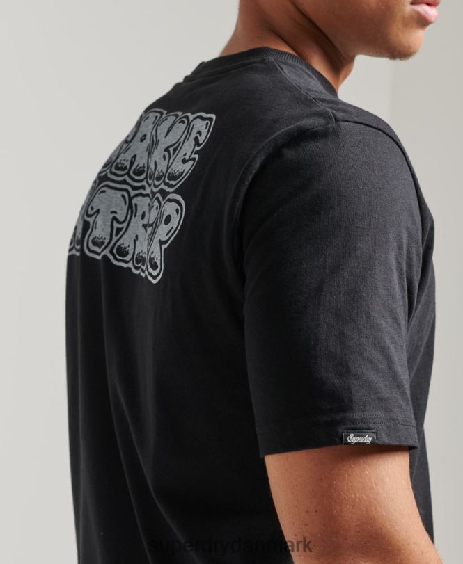 Superdry mørkegrå Mænd tøj ind i skoven grafisk t-shirt 868VH4853