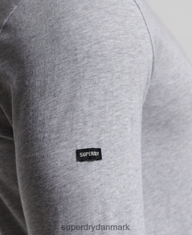 Superdry mørkegrå Mænd tøj økologisk bomuld langærmet slub jersey top 868VH6402