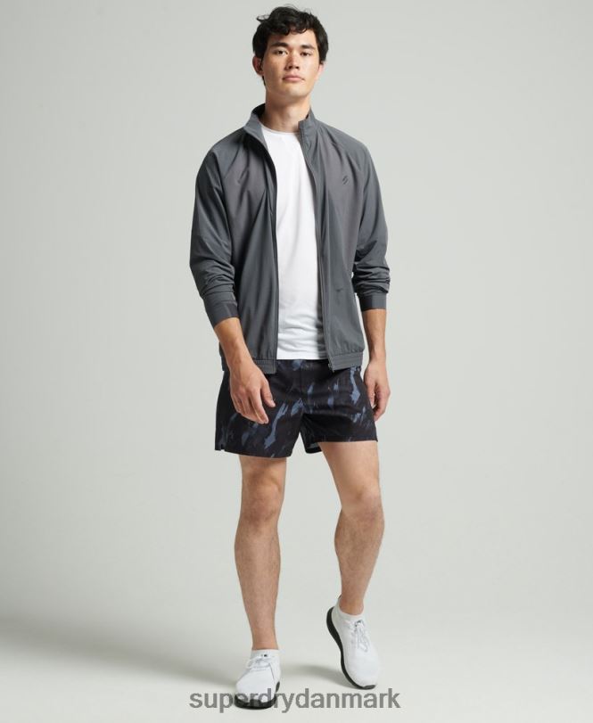 Superdry mørkegrå Mænd tøj strækvævet banetop 868VH5371