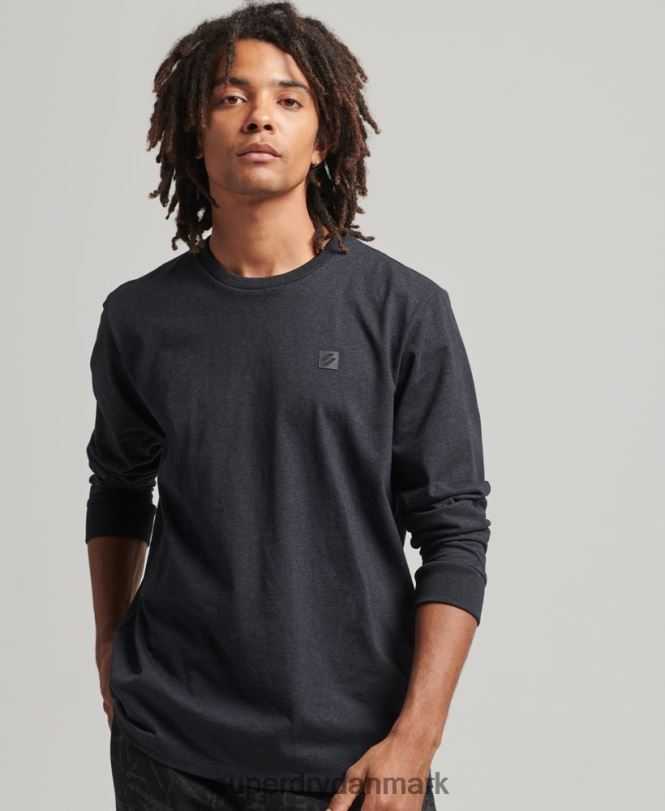 Superdry mørkegrå Mænd tøj tech langærmet top 868VH6471
