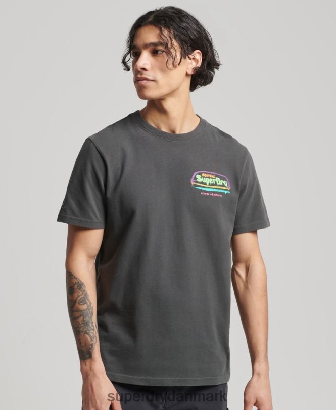 Superdry mørkegrå Mænd tøj vintage cali t-shirt 868VH4823