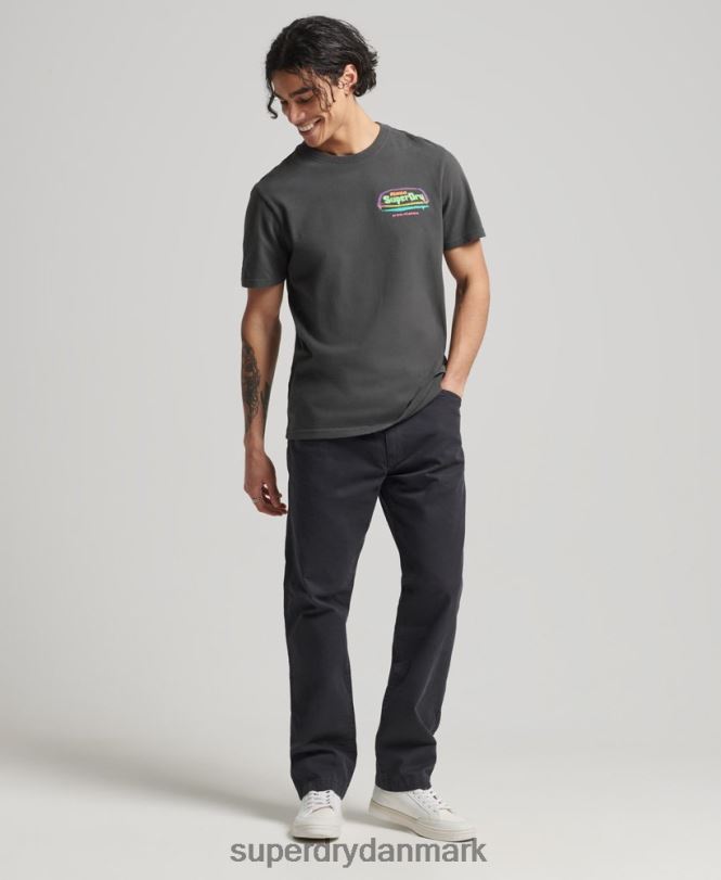 Superdry mørkegrå Mænd tøj vintage cali t-shirt 868VH4823