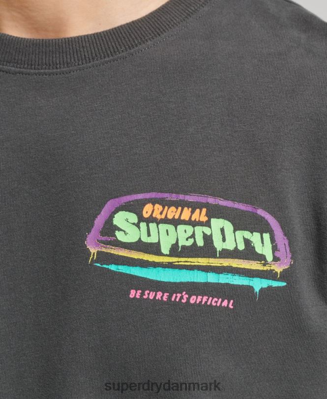 Superdry mørkegrå Mænd tøj vintage cali t-shirt 868VH4823