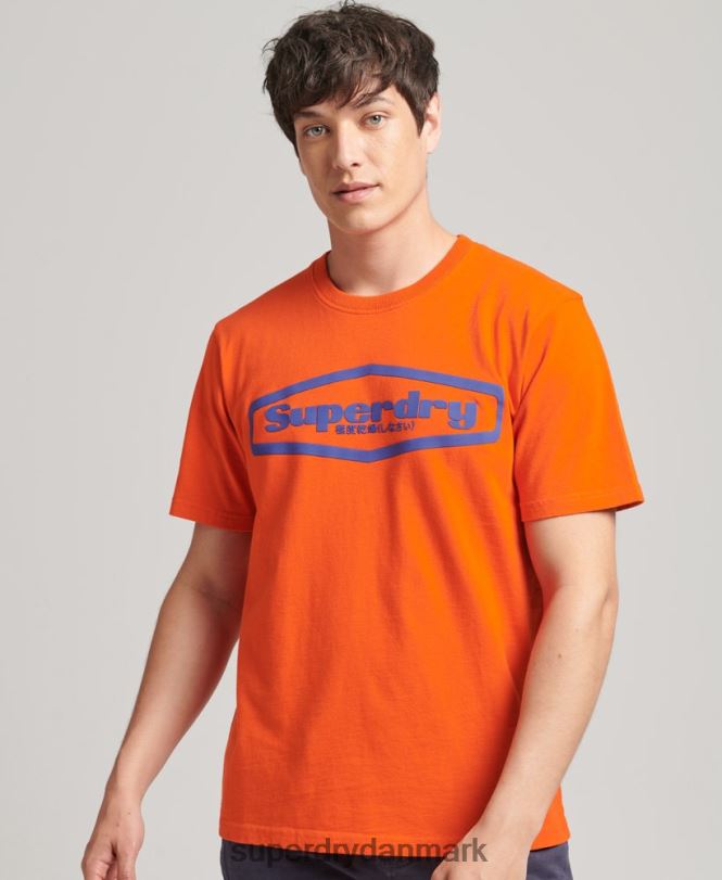 Superdry orange Mænd tøj spil på 90'er logo t-shirt 868VH4804