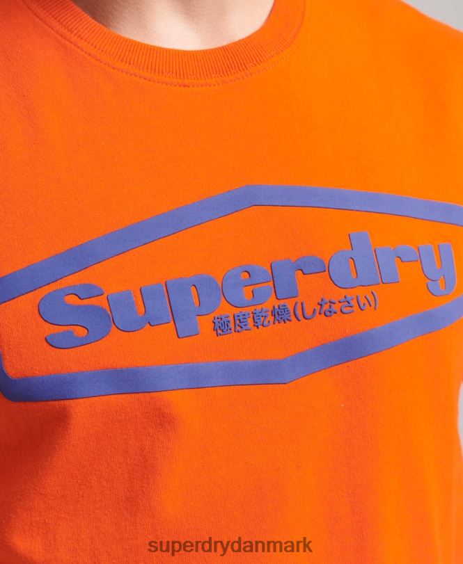 Superdry orange Mænd tøj spil på 90\'er logo t-shirt 868VH4804
