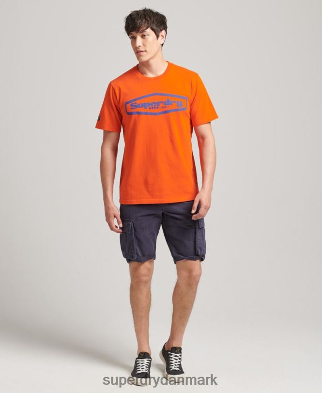Superdry orange Mænd tøj spil på 90\'er logo t-shirt 868VH4804