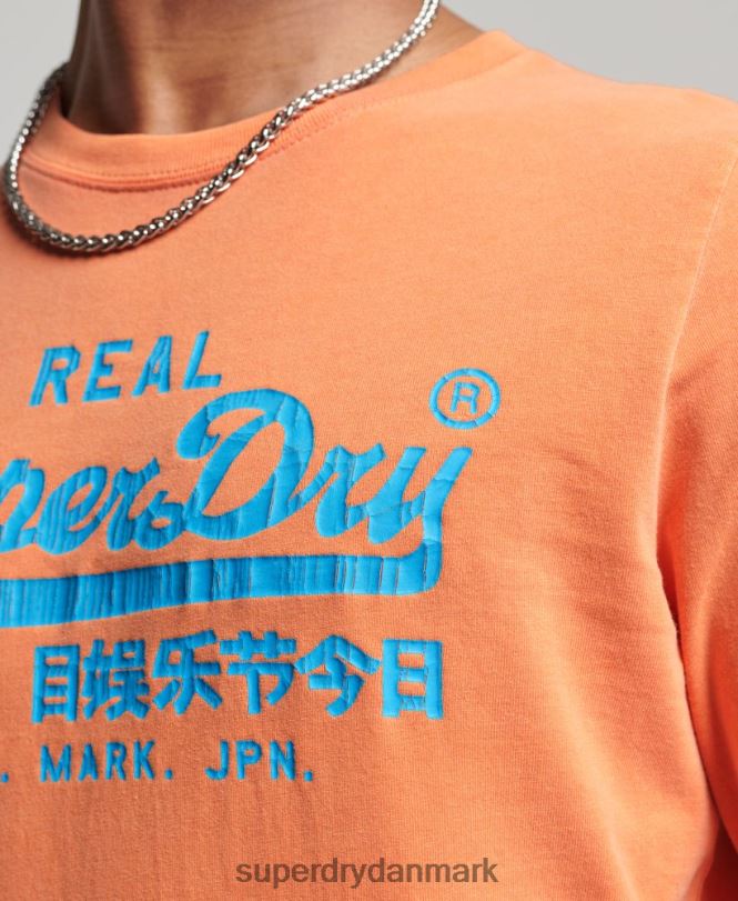 Superdry orange Mænd tøj vintage logo amerikansk klassisk top 868VH1561