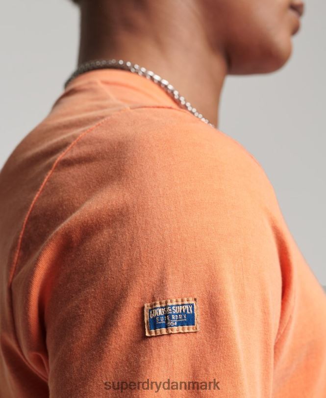 Superdry orange Mænd tøj vintage logo amerikansk klassisk top 868VH1561