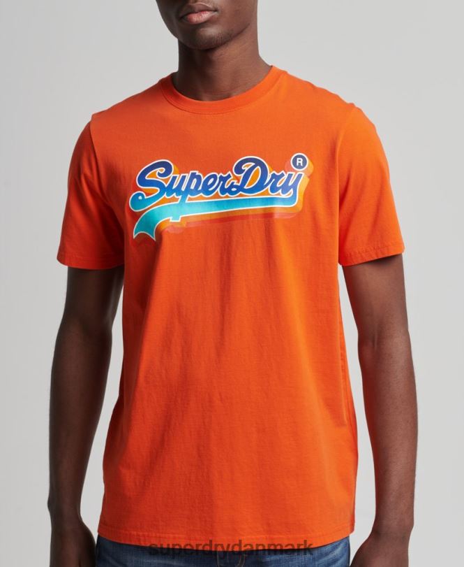 Superdry orange Mænd tøj vintage logo sæsonbestemt t-shirt 868VH4935