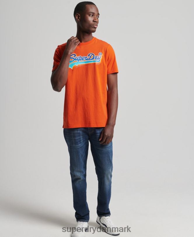 Superdry orange Mænd tøj vintage logo sæsonbestemt t-shirt 868VH4935