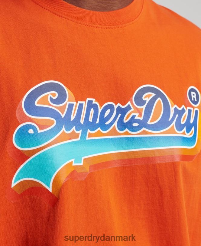 Superdry orange Mænd tøj vintage logo sæsonbestemt t-shirt 868VH4935
