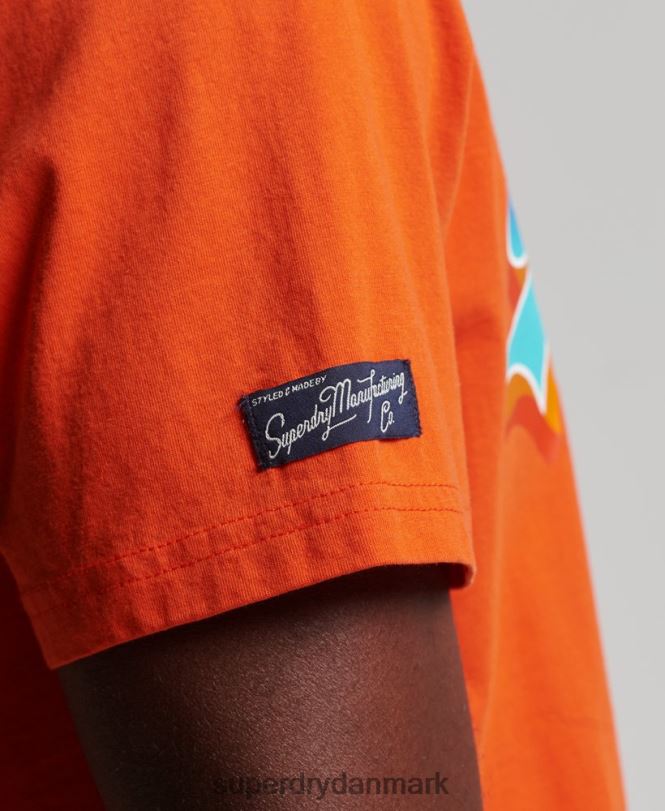 Superdry orange Mænd tøj vintage logo sæsonbestemt t-shirt 868VH4935