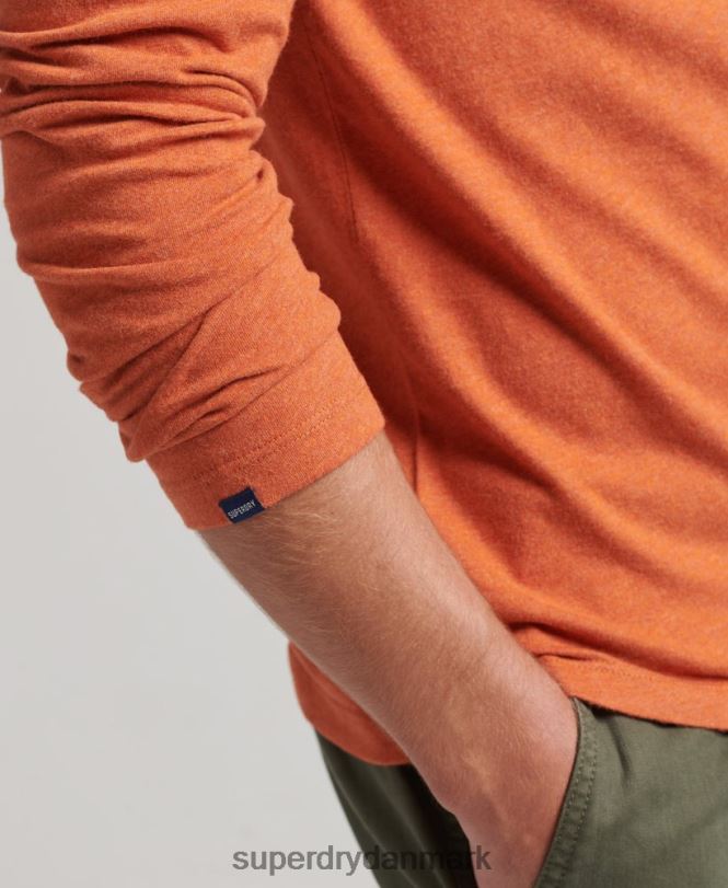 Superdry orange Mænd tøj vintage logobroderet top i økologisk bomuld 868VH1571