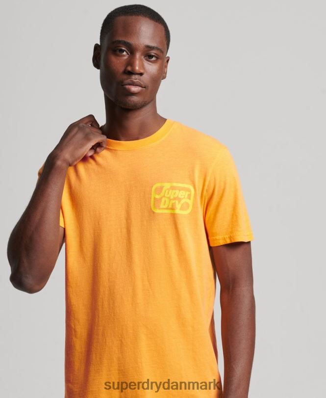 Superdry orange Mænd tøj vintage mærke neon t-shirt 868VH4796