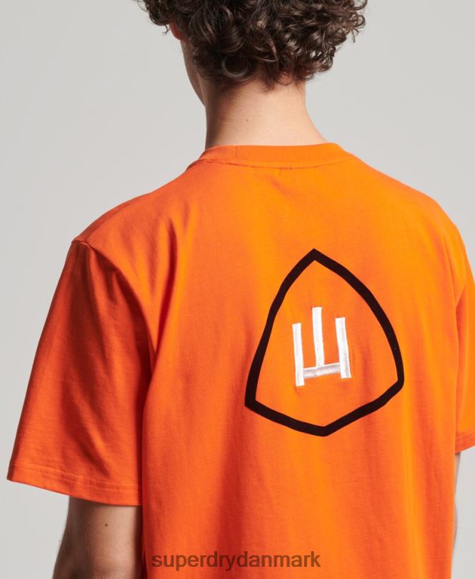 Superdry orange Mænd tøj yama shield grafisk t-shirt 868VH4974