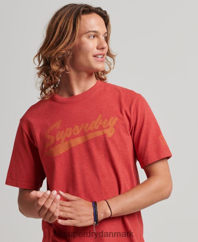 Superdry rød Mænd tøj atletisk by script t-shirt 868VH4894